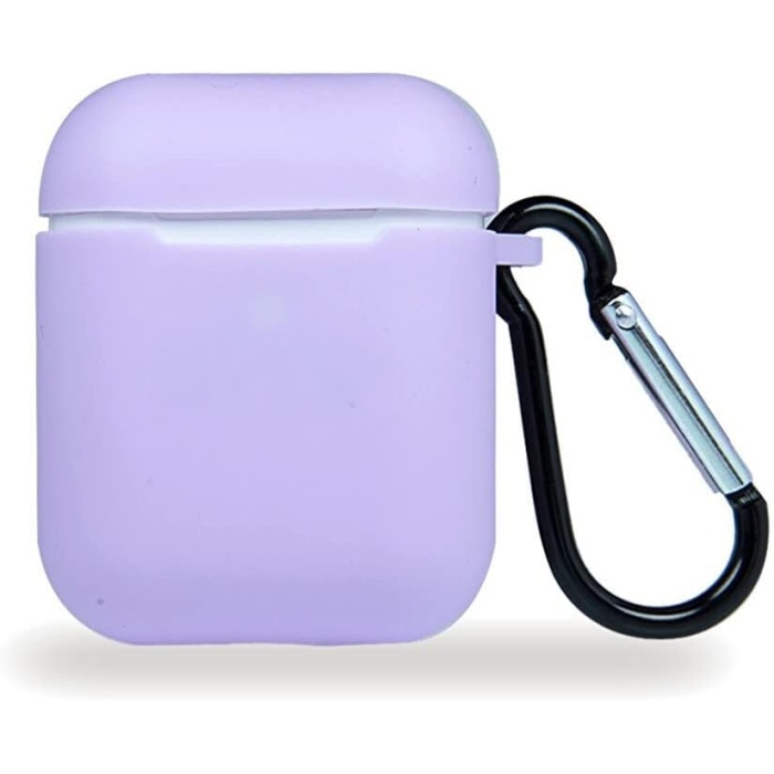 Trend Apple AirPods 2/1 Nesil Uyumlu Kılıf Silicone Fit (Silikon) Lila Renk