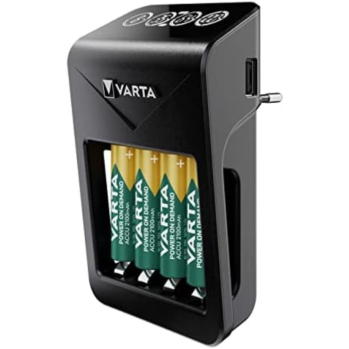LCD PLUG CHARGER + 4 Adet 2100 mAh Pil Hediyeli