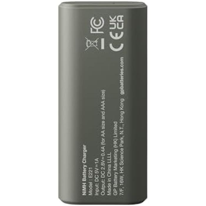 E221 USB Pil Şarj Cihazı 2 Adet 2600mAh AA Kalem Pilli Set