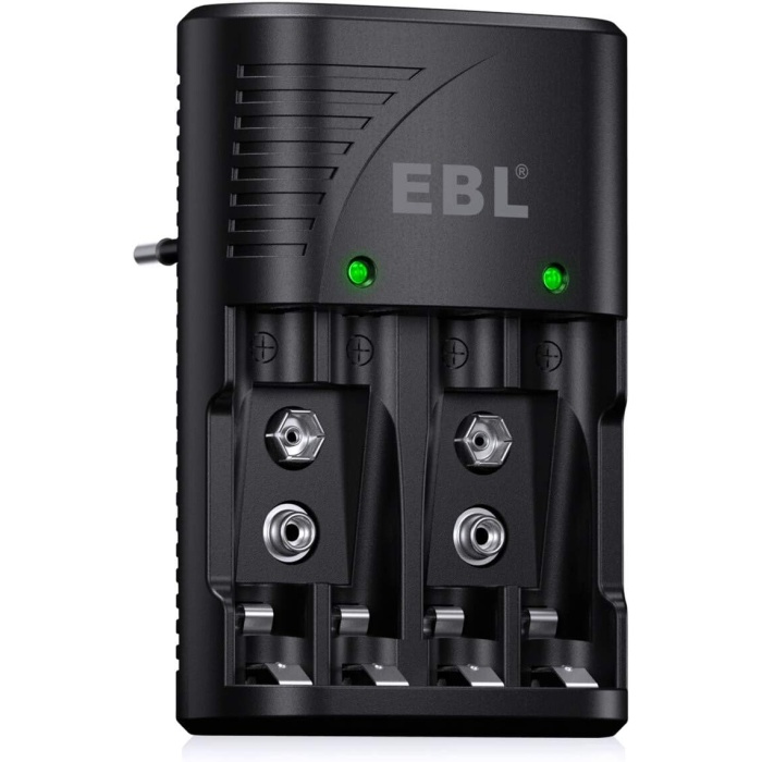 NI-MH AA/AAA pil için pil şarj cihazı 9V pil hızlı şarj cihazı Şarj edilebilir piller için 4 yönlü pil şarj cihazı LED ekran tipi 6802 ile hızlı şarj