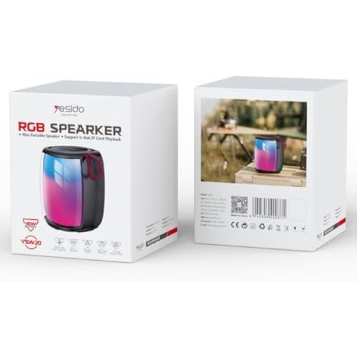 10W Dahili Hoparlörlü 2500 mAh Bataryalı BT 5.3 RGB Kablosuz Mini Hoparlör