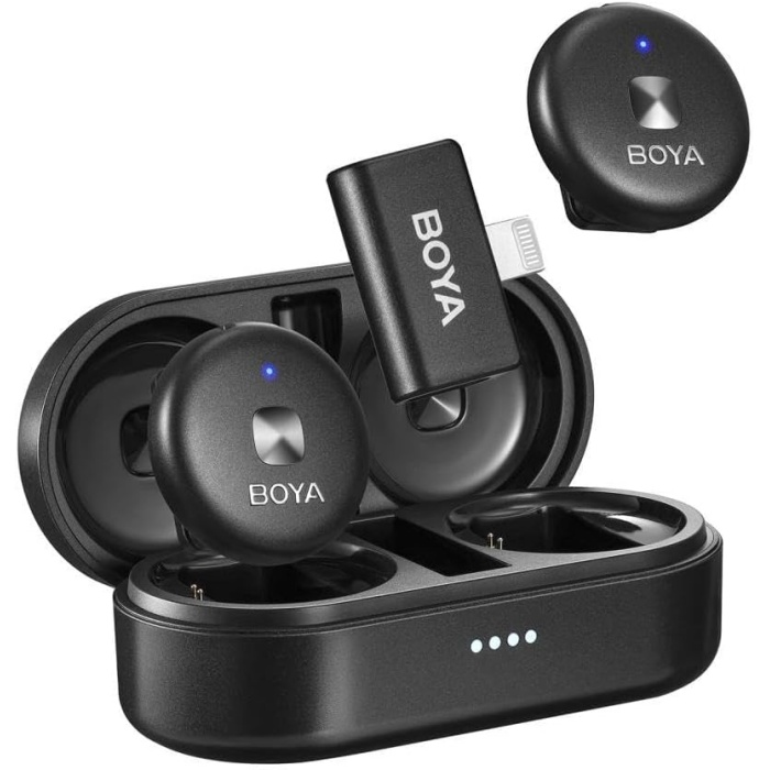 Omic-D Wireless İkili Yaka Mikrofonu Lightning (Siyah)