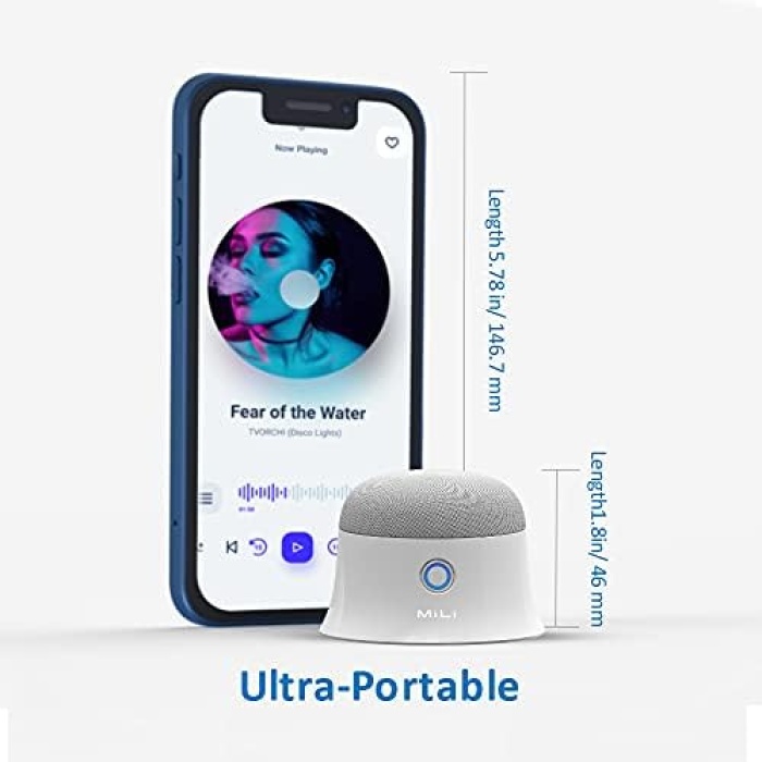 Küçük Mıknatıslı Bluetooth Hoparlör, iPhone 12/13 serisi için, Mini Duş Hoparlörü, Golf Arabası için Monte Edilebilir, Gerçek Kablosuz Taşınabilir Bluetooth Hoparlör, Seyahat için Minik Araç Hoparlörü (Beyaz)