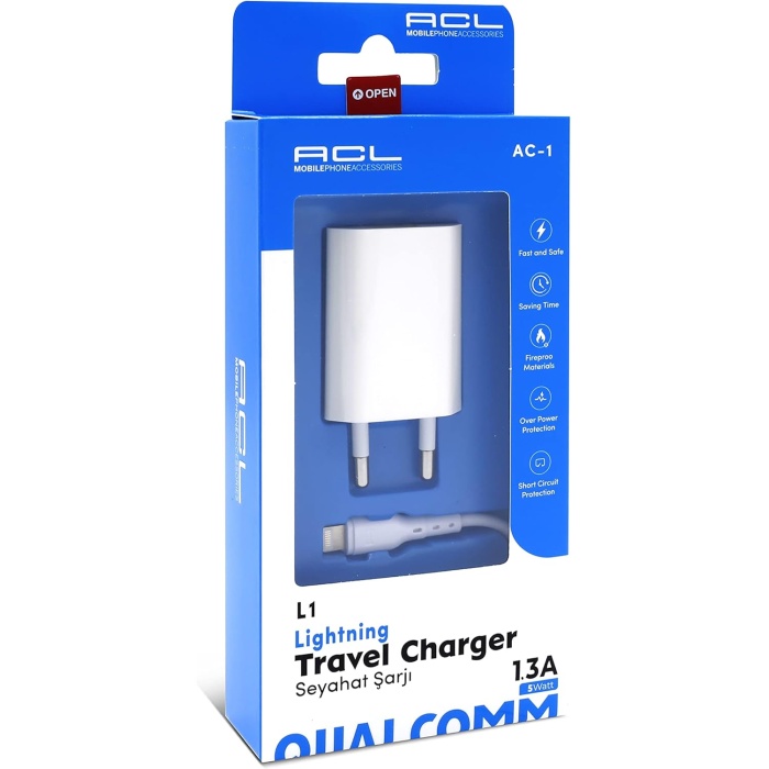 L1 LİGHTNİNG DUVAR ŞARJI 1A 1XUSB ÇIKIŞ DUVAR ŞARJ ALETİ
