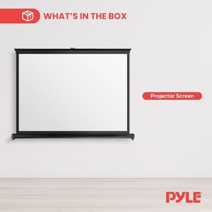 Upgraded 2018 Portable Projector Screen - Mobile Projection Screen Stand, Lightweight Carry & Durable Easy Pull Out System for Schools Meeting Conference Indoor Outdoor Use, 40 Inch (PRJTP46)
