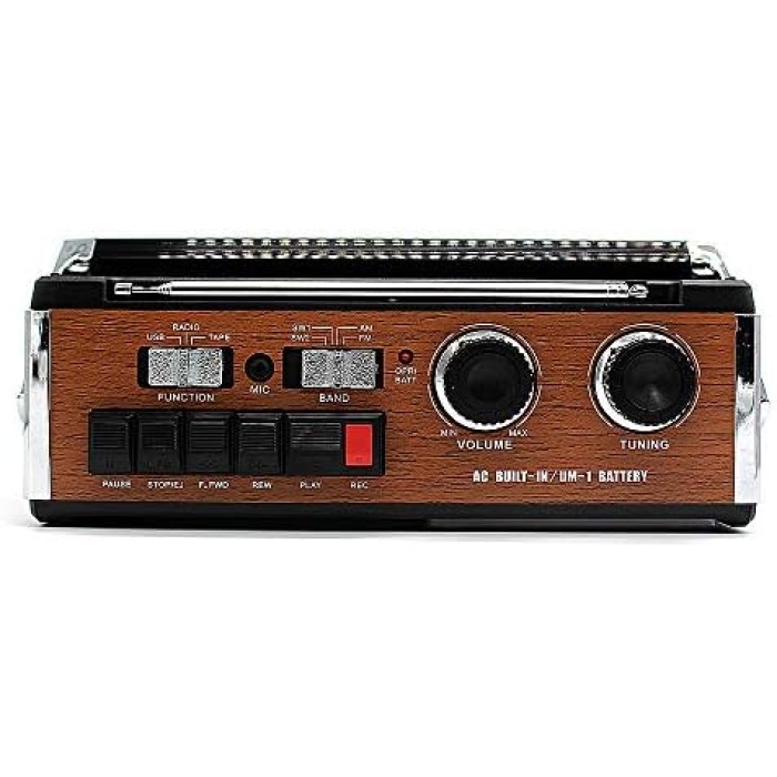 Yeni Nesil Radyo USB SD FM Bluetooth Kaset Çalar Müzik Kutusu Retro El Tutamaçlı Taşınabilir