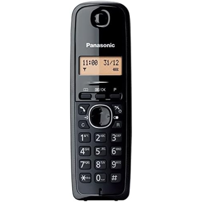 KX TG1611 Dect Telefon-Siyah_Gri Dect Telefon, Siyah