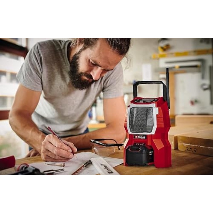 akül radyo TC-RA 18 Li BT-Solo Power X-Change (Li-ion, 18 V, 10 W hoparlör, Bluetooth, otomatik istasyon arama işlevi, aydınlatmalı LCD ekran, akü veya şarj cihazı olmadan)