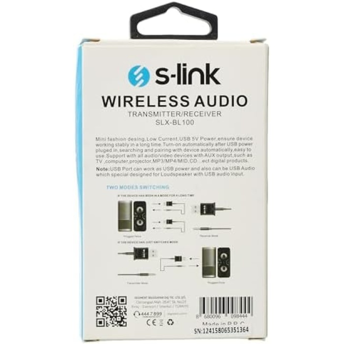 SLX-BL100 2 in 1 Bluetooth Music 3.5 Jack Receiver/Transmitter