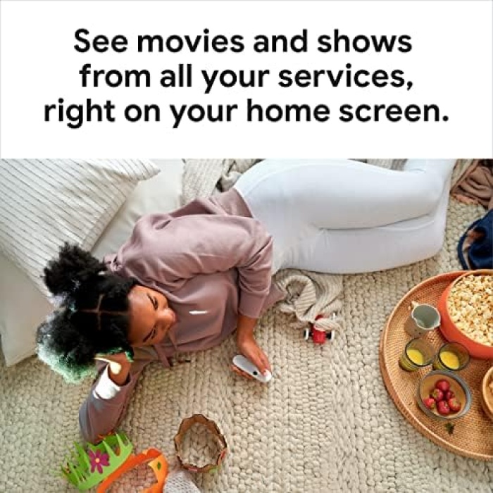 TV (4K) özellikli Chromecast - Sesli Arama ile Streaming Stick Entertainment - 4K HDRde Filmler, Şovlar ve Canlı TV İzleyin