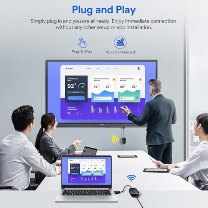 Edup HDMI Kablosuz Bağlantı Kiti Eş Zamanlı Görüntü Aktarımı Transmitter EH-WD9905