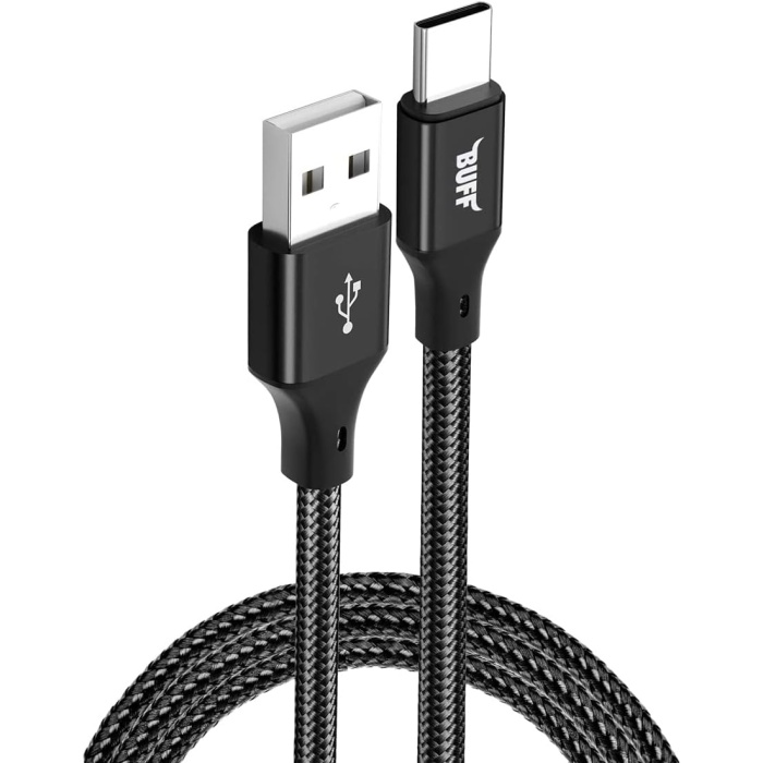 BL71 USB to Type-C 2.4A 1.2M Örgülü Data ve Şarj Kablosu (Siyah)