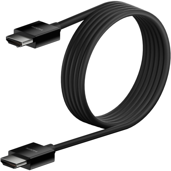 Yüksek kaliteli Ultra Highspeed HDMI-2.1 kablo, 4K/Dolby Vision HDR, Apple TVden optimum oynatma, 2,2 m – siyah