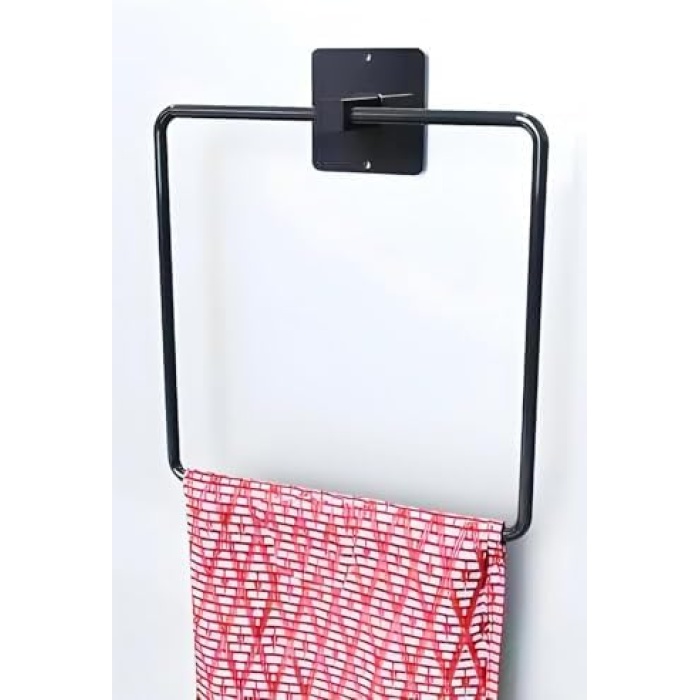 Metal Kare Havluluk, Banyo Havluluk, Mutfak Havluluk, Paslanmaz Yapışkanlı Askı, Havlu Standı, Banyo Askısı, Mutfak Askısı, Havlu Tutucu, Havluluk Mutfak, 16 * 16 CM