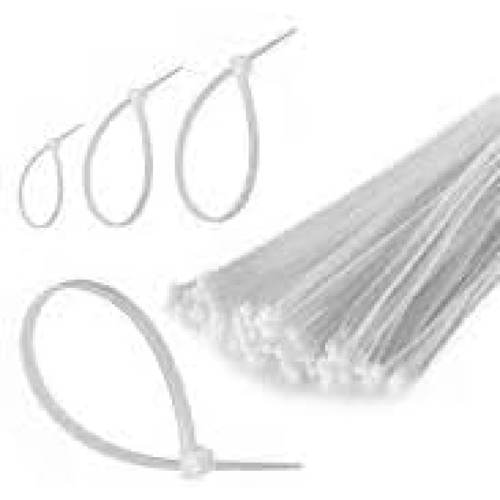 Plastik Cırt Kelepçe Beyaz 3.6 x 250 mm. - 100 Adet