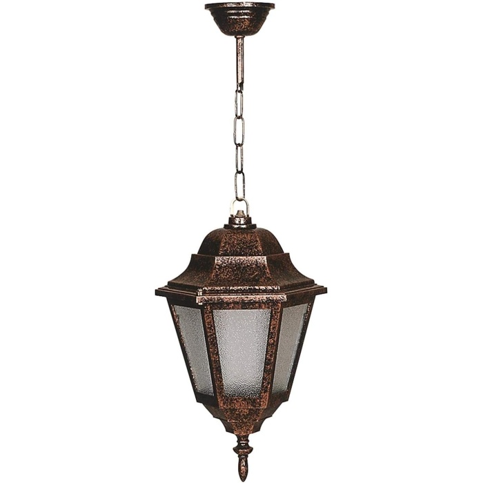 Bfe-68206-Bkr Kahverengi Elektrostatik Toz Boyalı Dış Mekan Aydınlatma, E27, Aluminyum, Polikarbon Cam, 23Cm