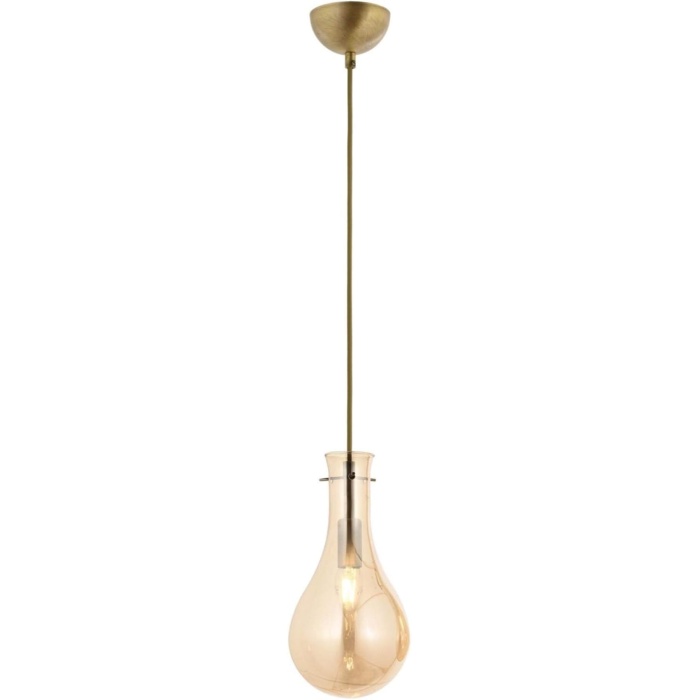 AV-60092-1E Eskitme Kaplama Modern Avize, E14, Metal, Cam, 15cm