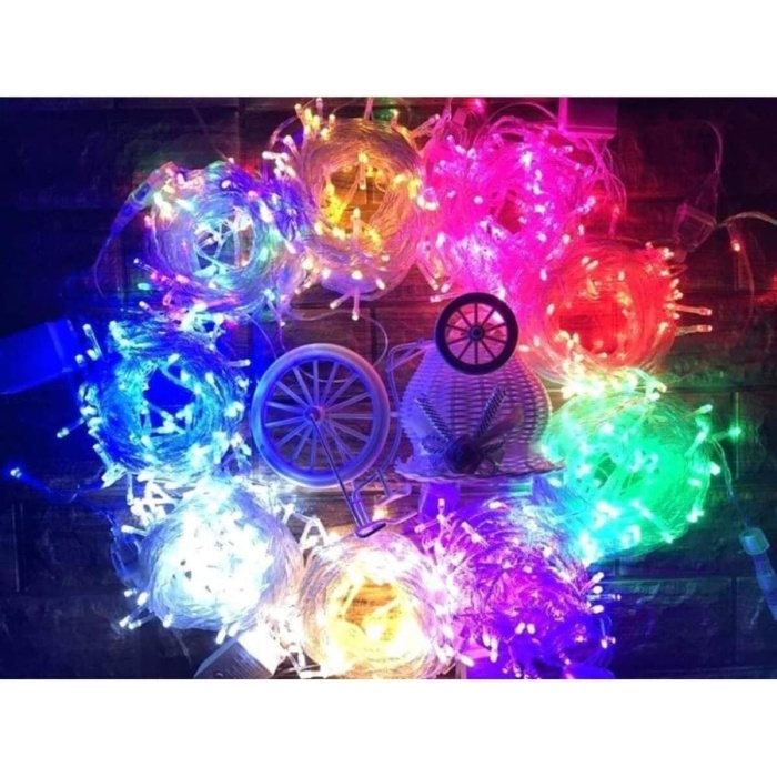 100Lük Renkli Adaptörlü Rgb Led Işık 6.5 Metre
