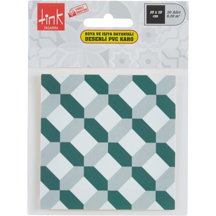 Karma Geometri 1 Metraj Desenli Pvc Karo 10 * 10 Cm 20li Paket