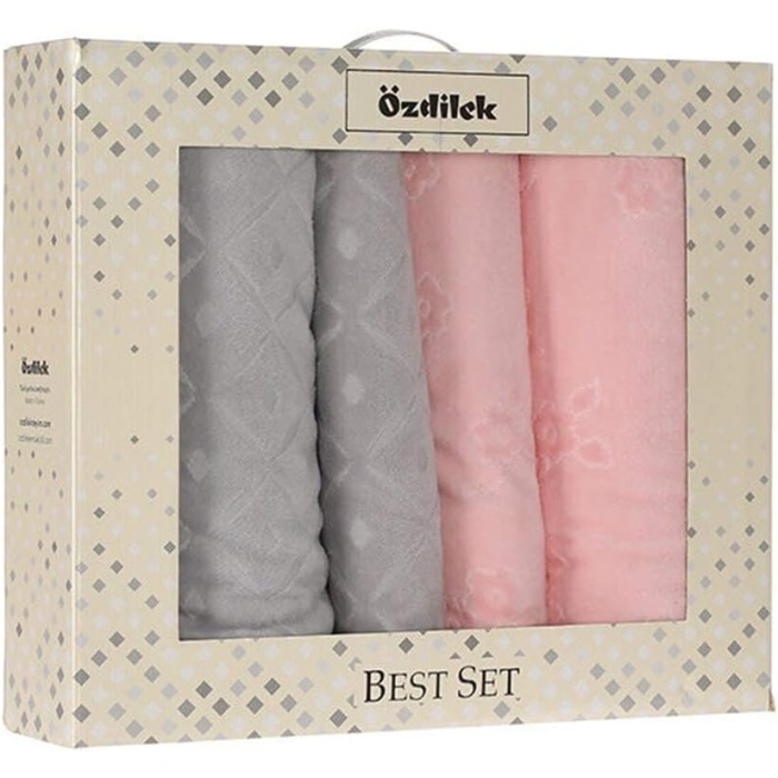Mayra Best Set (Hamam Takımı)-Gri Pudra