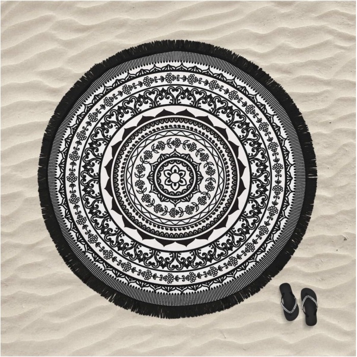 HOME Mandala 4 Yuvarlak Plaj Havlusu