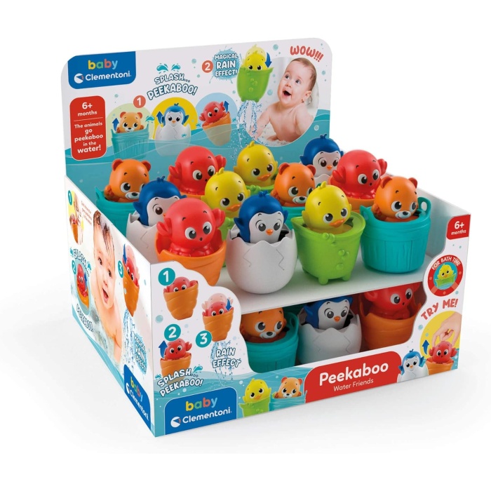 Baby Clementoni - Saklanan Su Arkadaşları Banyo Oyuncağı, Tekli