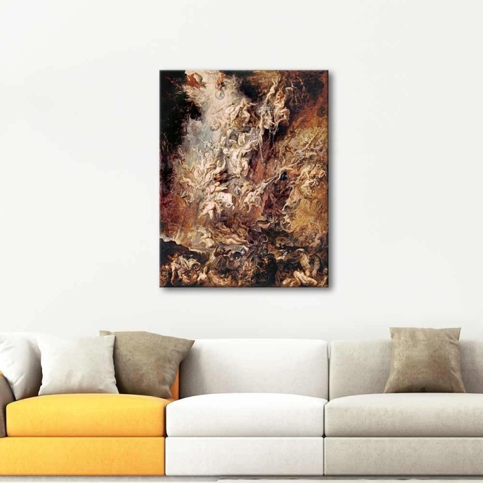 Peter Paul Rubens Asi Meleklerin Düşüşü HIQU Kanvas Tablo (46 x 60 cm)