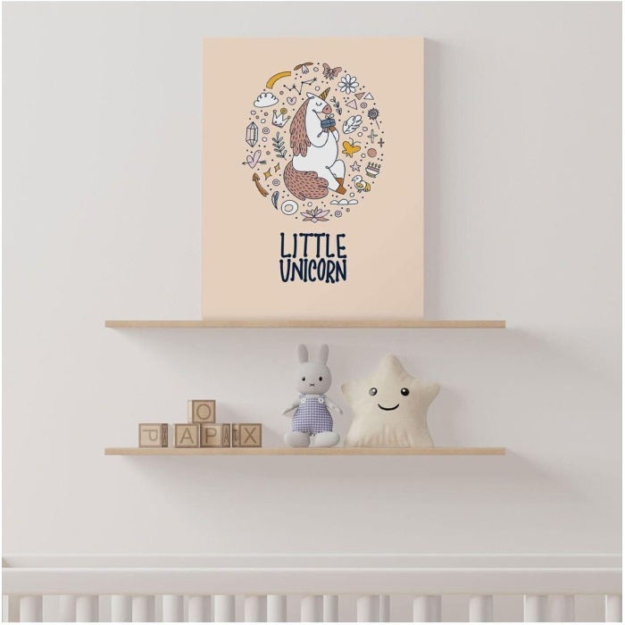 Little Unicorn | Bebek Odasına Özel Kanvas Tablo 30X40 Cm