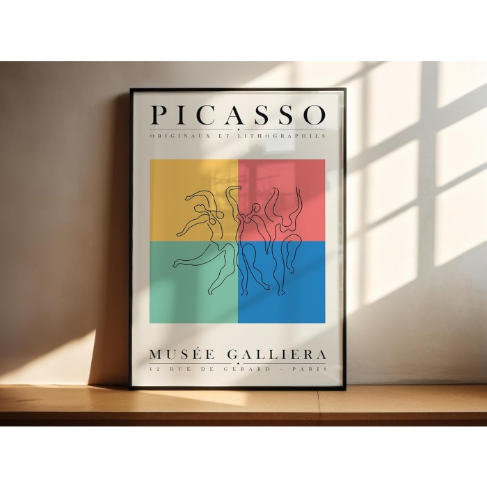 Tanıtım Picasso Siyah Çerçeveli Tablo, Poster 1 (Picasso 1)