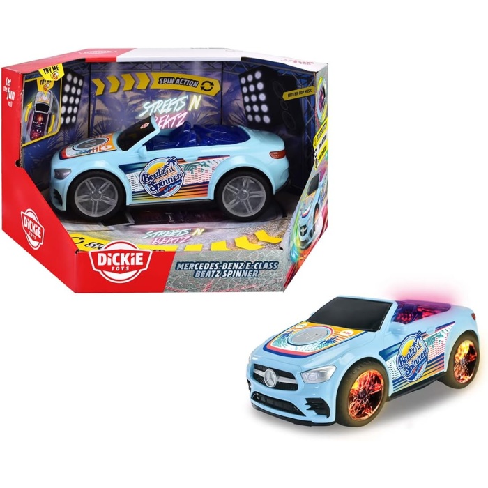 Toys 203765008, Mercedes-Benz E-Class Beat Spinner, Motorize Teker, Işıklı ve Sesli, Pilli, 23,5 Cm