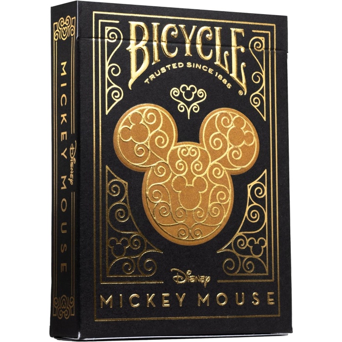 Mickey Mouse Siyah ve Altın Sarısı Oyun Kartları