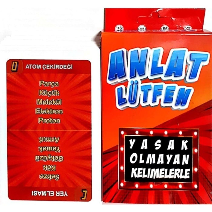 Anlat Lütfen Yasaklı Kelime Anlatma Oyunu Karları 55 Çift Yönlü Kart