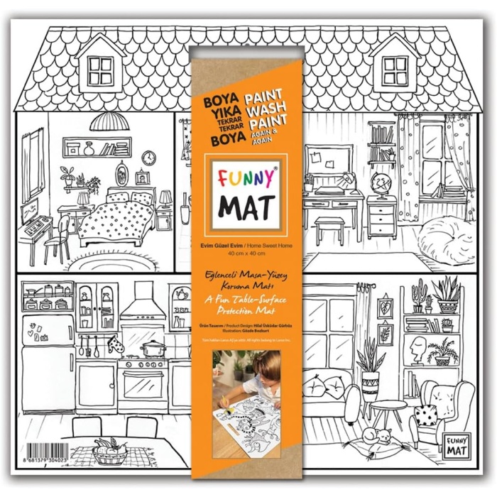 Çocuk Funny Mat White 40X40Cm - Evim Güzel Evim