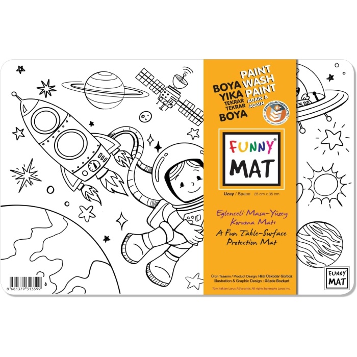 Çocuk Funny Mat - Uzay 25X35Cm - Yeni