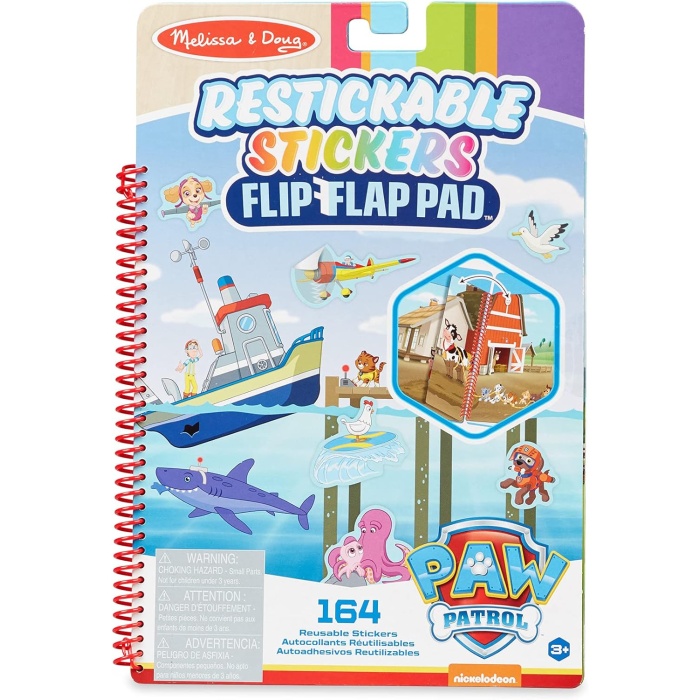 & Doug PAW Patrol Yeniden Kullanılabilir Çıkartma Defteri - Macera Koyu