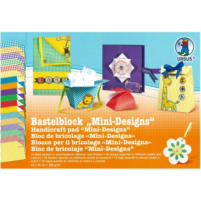 – Bastelblock – Designs 300 g/qm, 24 x 34 cm, 18 Yaprak 12160099
