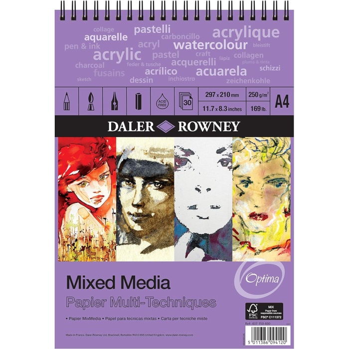 Rowney Mixed Media - A4 - 250GR - 30 YP