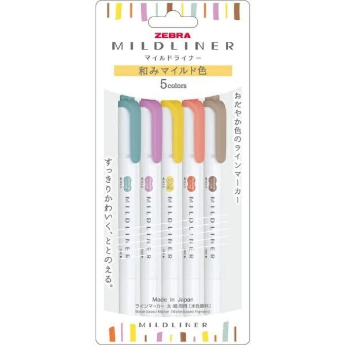 WKT7-5C-RC-N Yumuşak Astar, Japon Yumuşak Renk, Su Bazlı, 5 Renkli Set