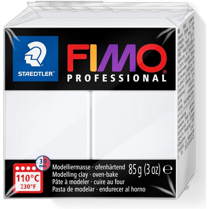 8004-0 - Fimo Professional Normalblock, 85 g, weiß