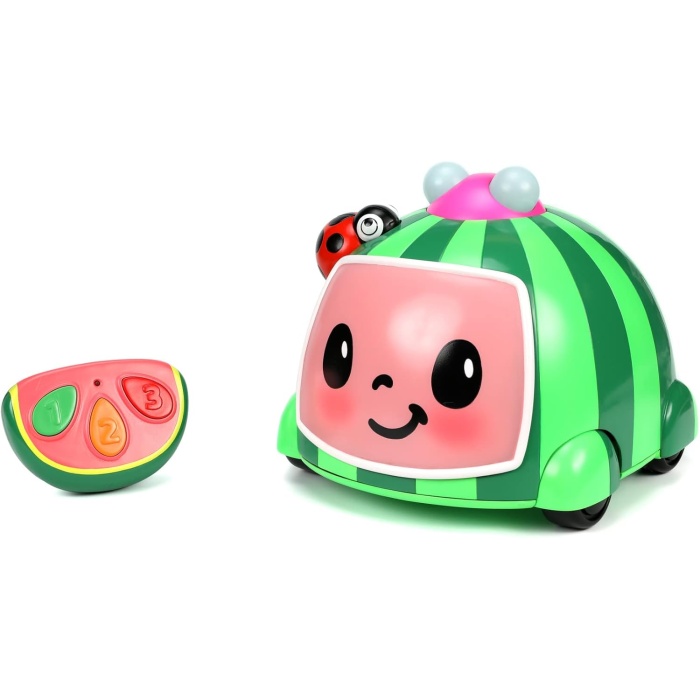 253253016, Cocomelon uzaktan kumandalı Watermelon/Karpuz Oyuncağı, 3 İngilizce Şarkı ve Dans Etme Fonksiyonu, Tek Kanallı, 2km/s Hız, Mesafe 5m, 19 cm