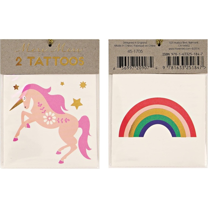 Meri 133309 Unicorn & Gökkuşağı Tattoos