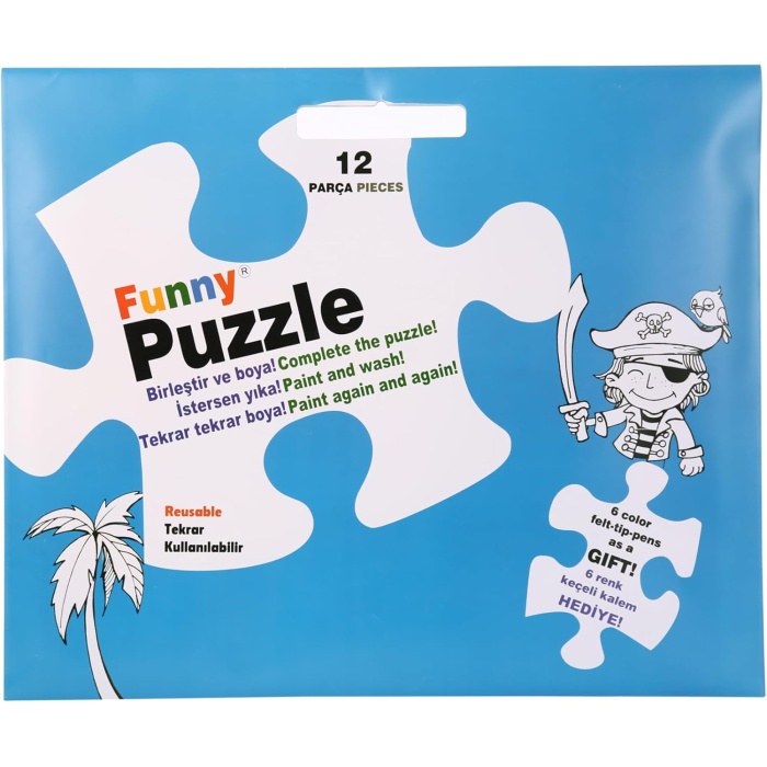 Çocuk Funny Mat Washable Puzzle Korsan Adası