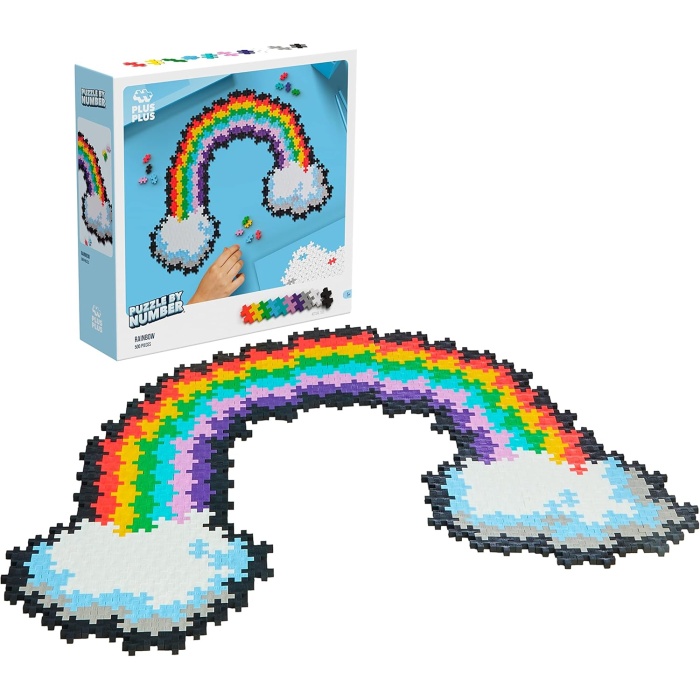 PLUS PUZZLE BY NUMBER RAINBOW 500PCS