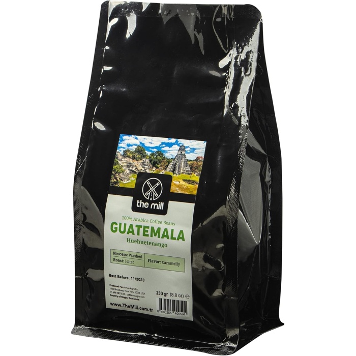 Mill Guatemala Huehuetenango Kahve Çekirdekleri - 250 g - Ustalıkla Kavrulmuş Bütün Kahve Çekirdeği -%100 Arabica - Çikolata Tonları ile Zengin Aroma - Filtre ve Kahve Makineleri İçin Uygun