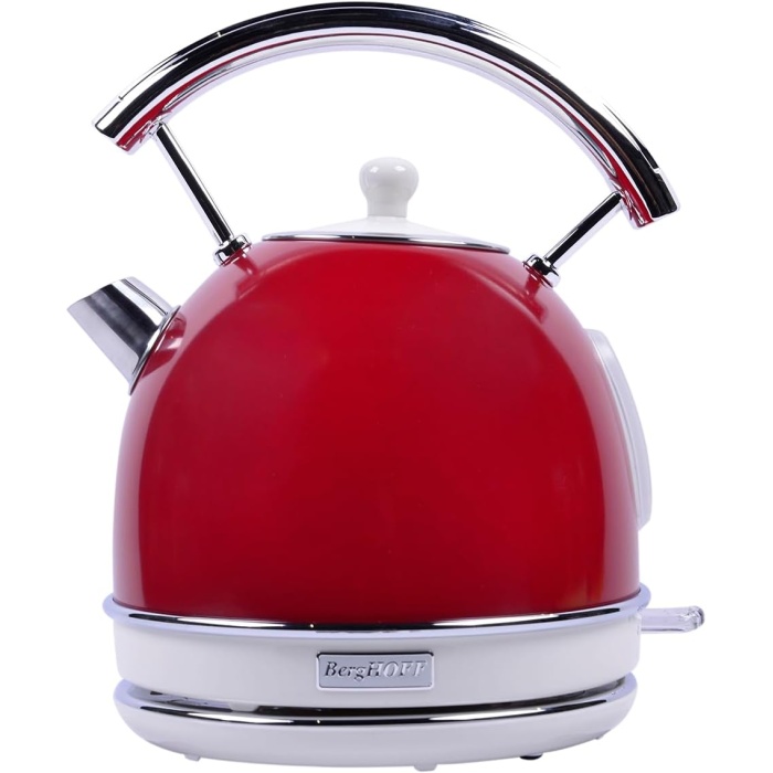 GEM RETRO 1.7 Litre Kırmızı Yuvarlak Su Isıtıcısı (Kırmızı)