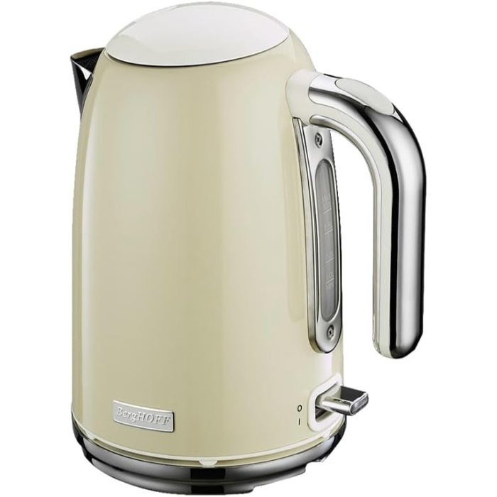 WORLDWIDE GEM RETRO 1.7 Litre Vanilya Krem Rengi Su Isıtıcısı