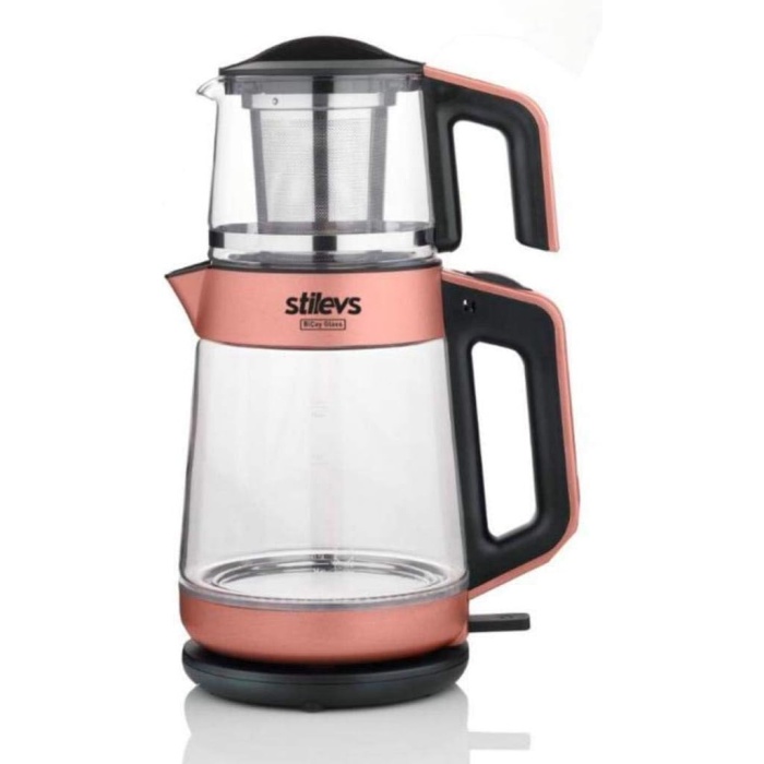 Biçay Glass Cam Çaycı - Bakır Standart
