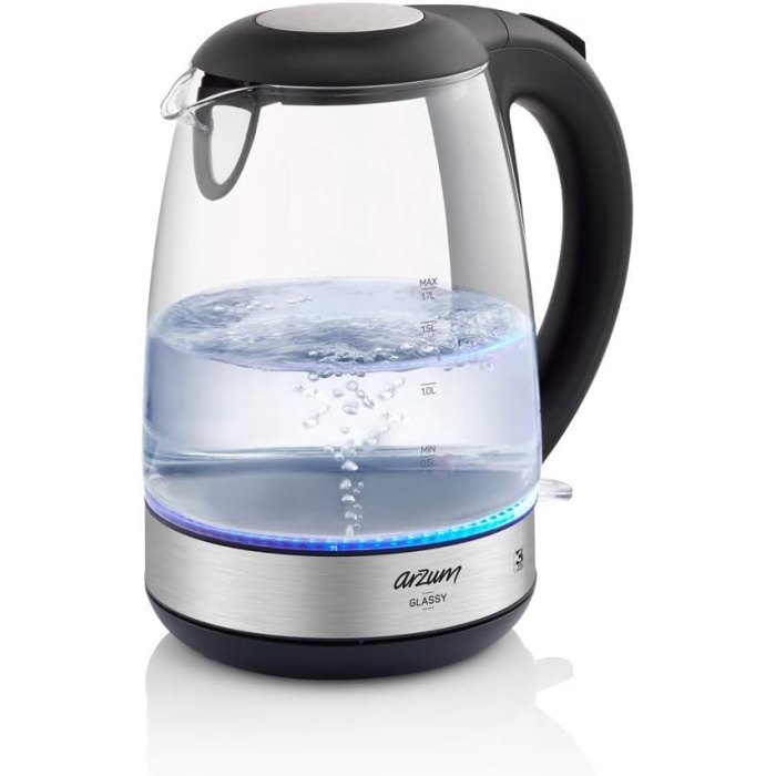 AR3071 Glassy Su Isıtıcısı, Cam, 1.7 L Kapasite, 2200 W, Otomatik Kapanma