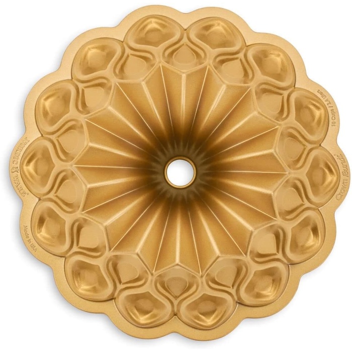 Ware -NON-Stick kek pişirme kalıbı-taç, alüminyum, altın, 25,4 X 25,4 X 9,9 cm