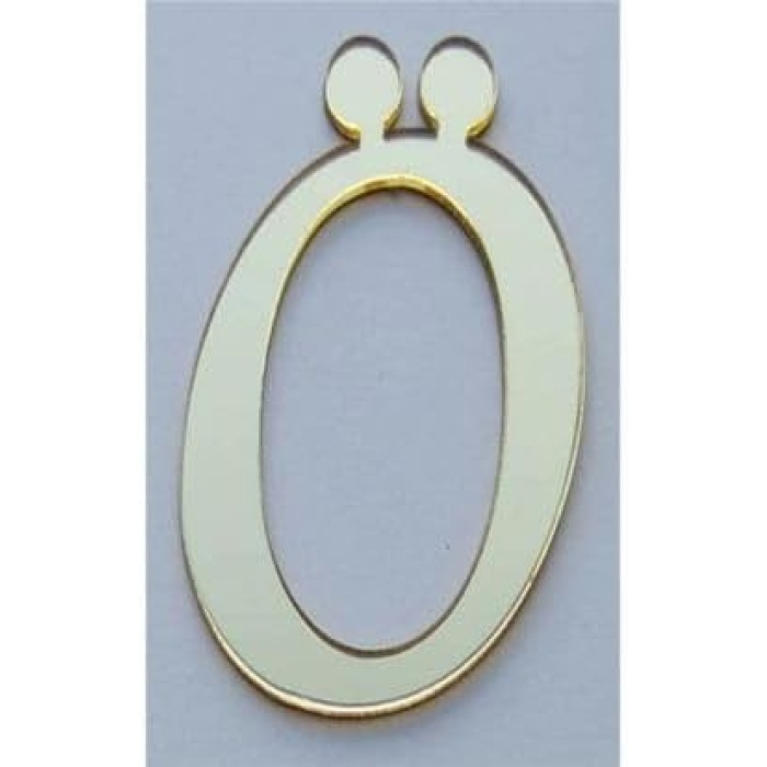 Marifetlerim - Ö Harfi Altın Aynalı Pleksi 4 cm